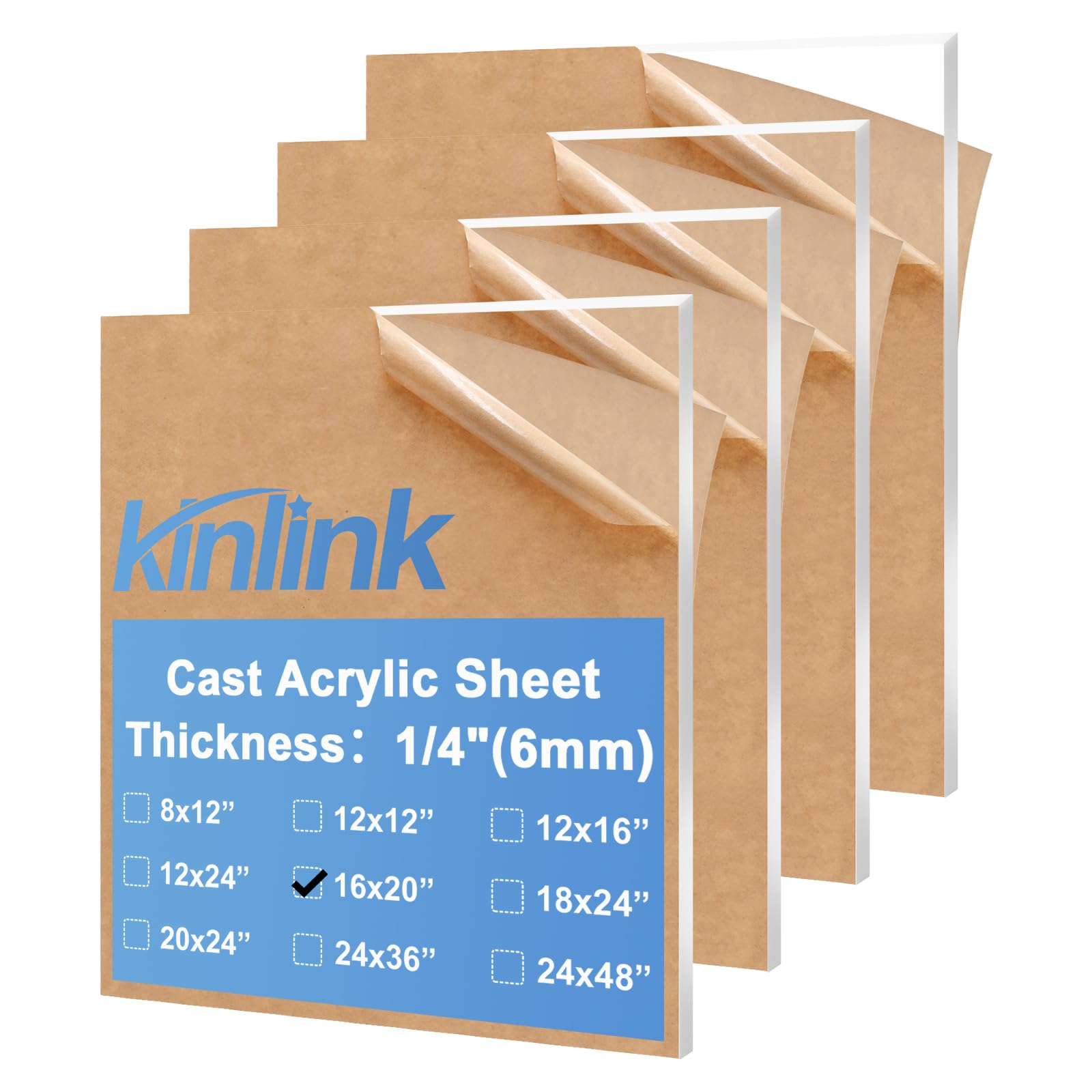 Clear Acrylic Sheets - 2 Pack 12x12 -9