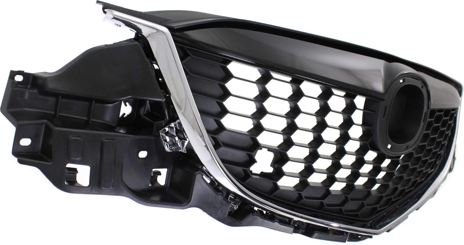 Garage-Pro Grille Assembly for MAZDA CX-5 13-14 Ptd-Black w/Chrome Molding To 8-20-13