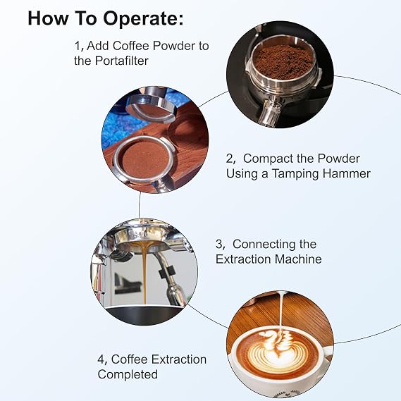 58 mm Bottomless Portafilter for Coffee,8.7 x 2.3 Single Layer Filter with Stainless Steel Filter Basket Eco Friendly Handlheld Coffee Filter for Home(C2 Model Plastic Black)