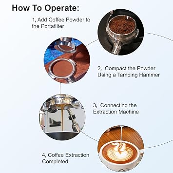 58 mm Bottomless Portafilter for Coffee,8.7 x 2.3 Single Layer Filter with Stainless Steel Filter Basket Eco Friendly Handlheld Coffee Filter for Home(C2 Model Plastic Black)