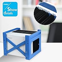 Vista 5 de 15 carpetas de archivos de polipropileno negro tamaño carta con pestañas e insertos para organizar archivos voluminosos, gráficos médicos