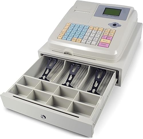 Miniatura 5 de Caja registradora electrónica, caja registradora con sistema POS con bandeja de efectivo extraíble e impresora térmica, caja registradora