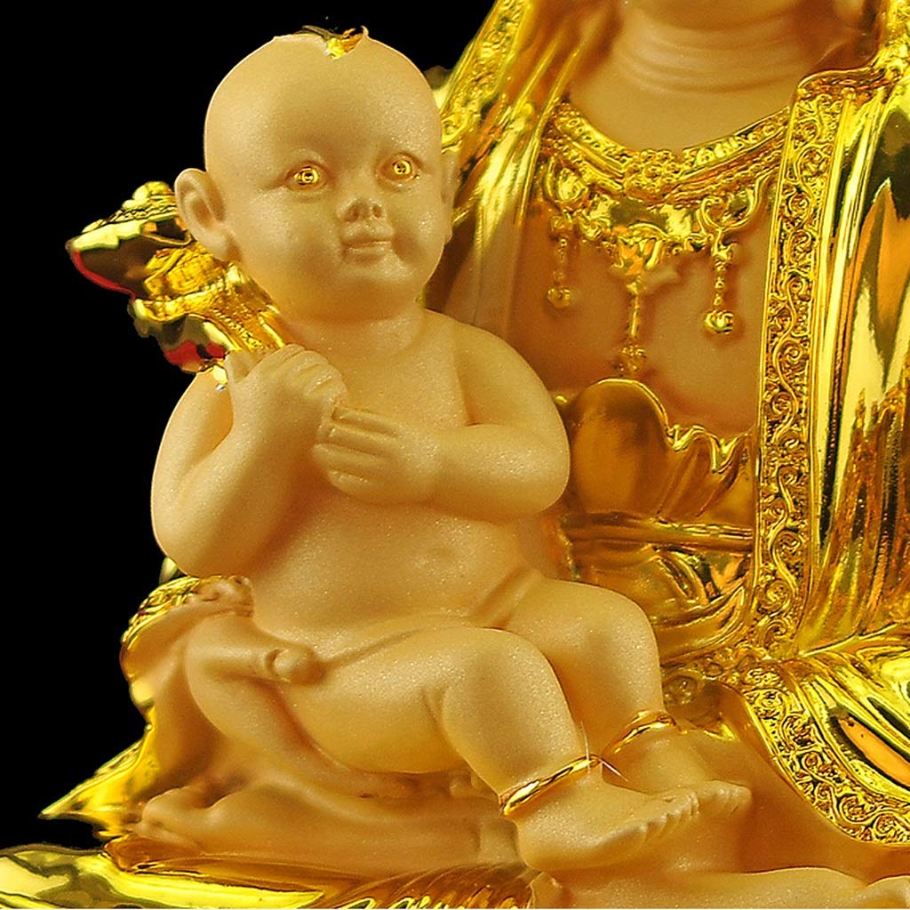 Statue Feng Shui décoration de la maison attirer la richesse et la bonne chance ornements Feng Shui figurines de collection en résine dorée parfaites pour votre maison ou votre bureau sculpture de pr