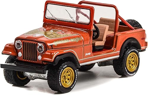 1981 CJ-7 Golden Eagle Russet Brown Metallic con gráficos All Terrain Series 13 164 Modelo de automóvil fundido a presión por Greenlight 35230 C