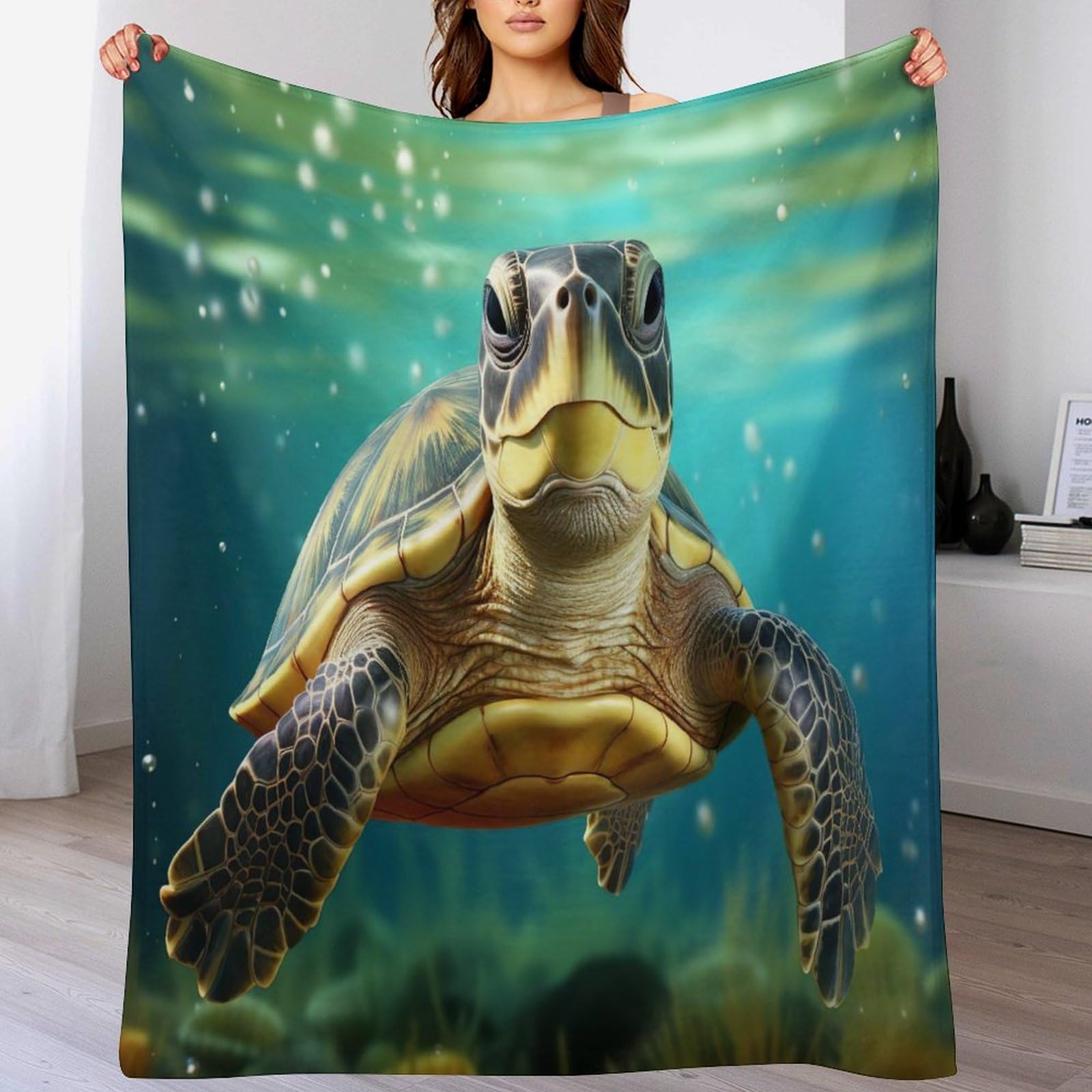 Plaid tortue de mer chaud et épais pour vos soirées cocooning au salon