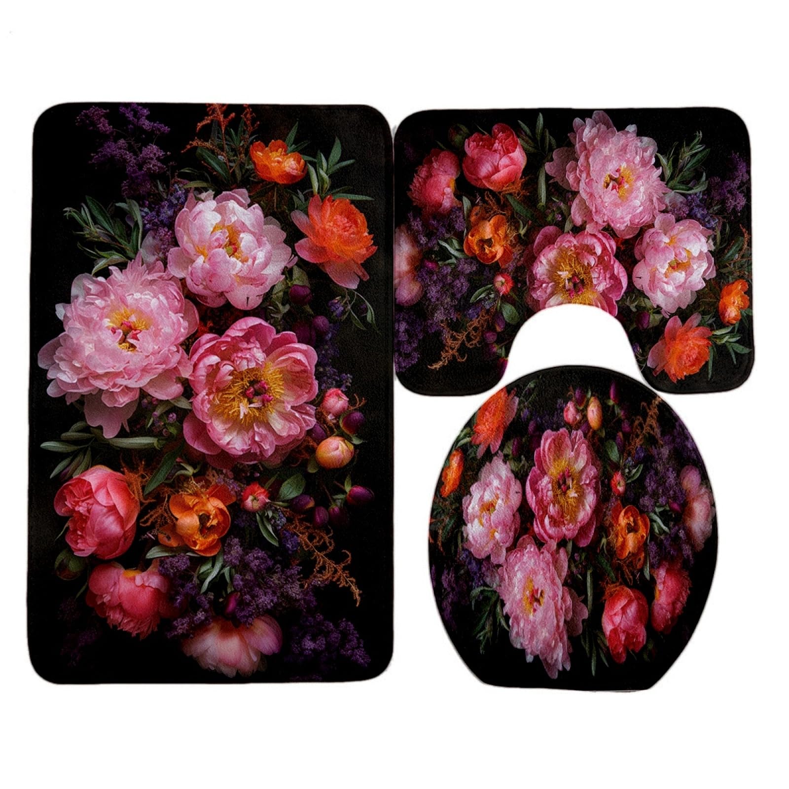 Tapis de toilette en forme de U antidérapant pour sécuriser le sol de la salle de bain