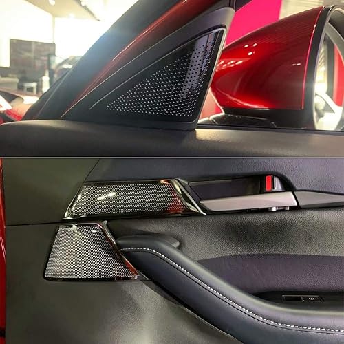 Miniatura 7 de Beautost Ajuste para Mazda CX-30 CX30 2020 2021 2022 2022 2023 2024 2025 puerta altavoz cubierta de panel de sonido (negro)