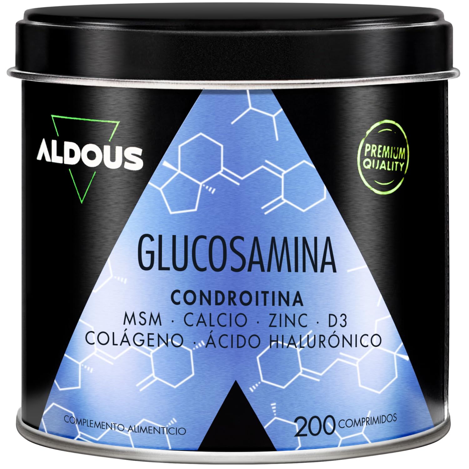  ALDOUS Glucosamine Chondroitin MSM Complementi per Articolazione - 200 Tablete - Colla e Acido Hialuronico - Indolenzan