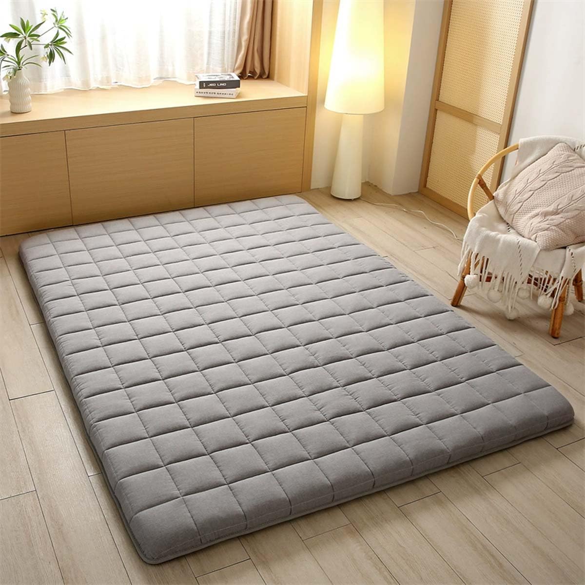 Danchen Japanische Futon-Matratze, faltbare Tatami-Matte, Schlafunterlage für Boden, Gäste, Schlafsäle, Lounge, Camping, extra weich und tragbar (Doppelbett 120 x 200 cm, Bär)