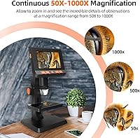 Vista 3 de Microscopio digital de monedas de 4.3 pulgadas, microscopio de mano, pantalla de 1080p, LCD, microscopio digital, cámara de video, lupa de monedas