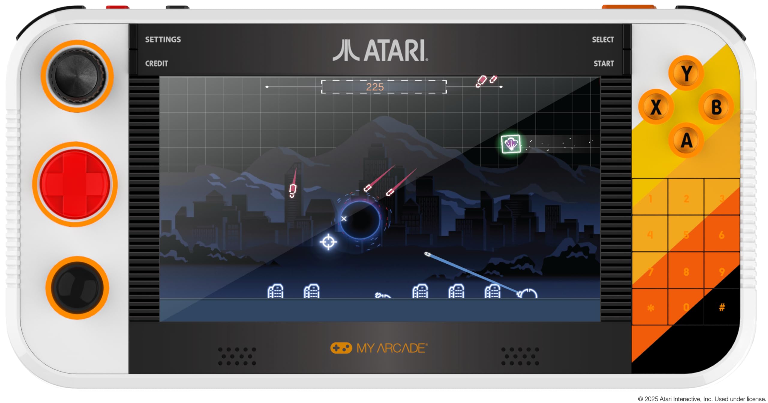 MY ARCADE Atari Gamestation Go, Console de Jeu Portable Rétro avec 200+ Jeux, Écran 7 Pouces, Wi-Fi, Batterie Rechargeable