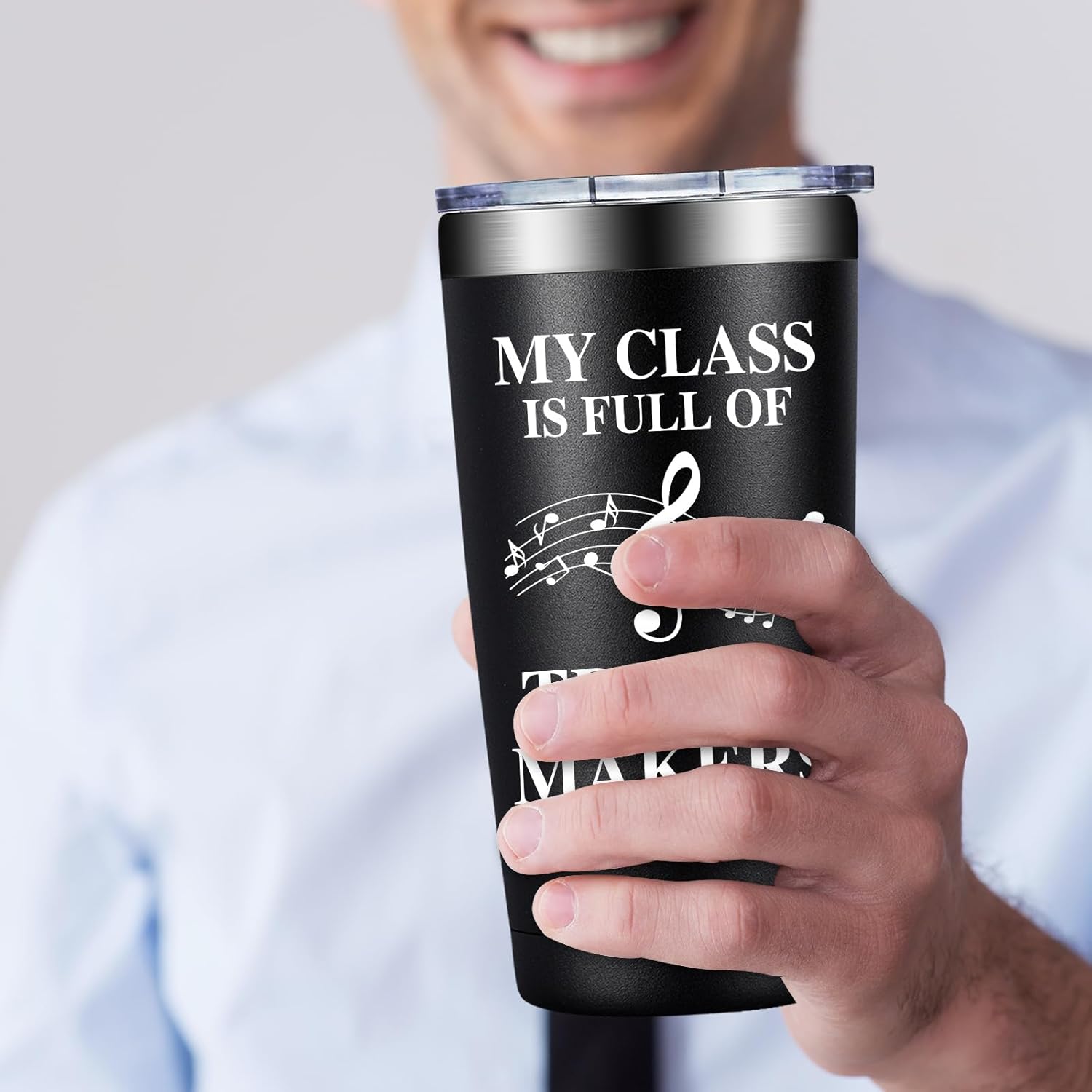BIRGILT Music Teacher Gifts for Women, Men - Christmas Gifts for Music Teachers - My Class Is Full of Treble Makers - 20oz Tumbler Cup - Image 7