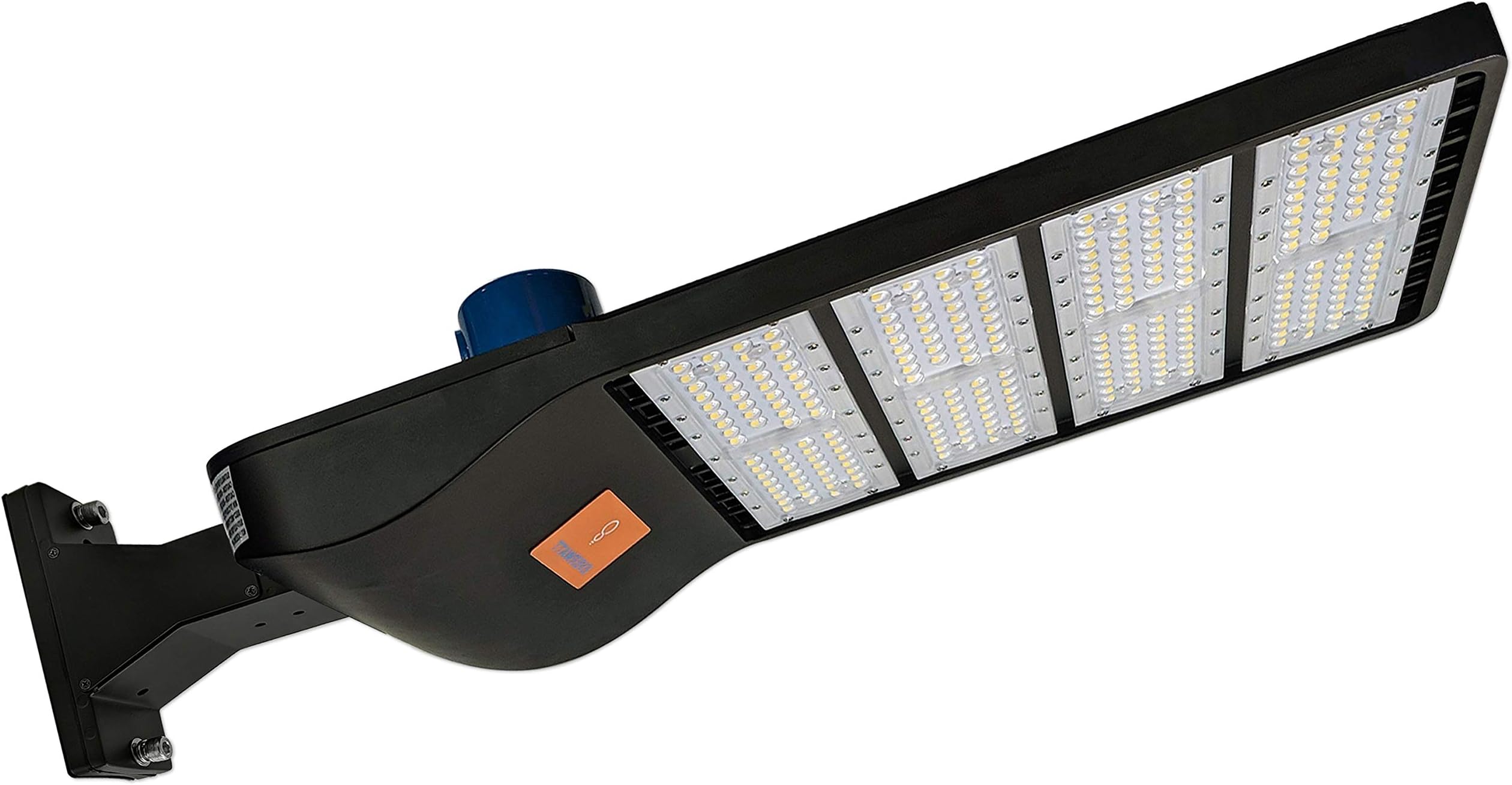300W LED Outdoor Parking Lot Pole Light (Shoe Box) w Photocell (Bright as 5 Equiv. Metal-Halides/HPSs or 2 Equiv. Fluorescents), 5000K, 41000 lm, Direct Mount