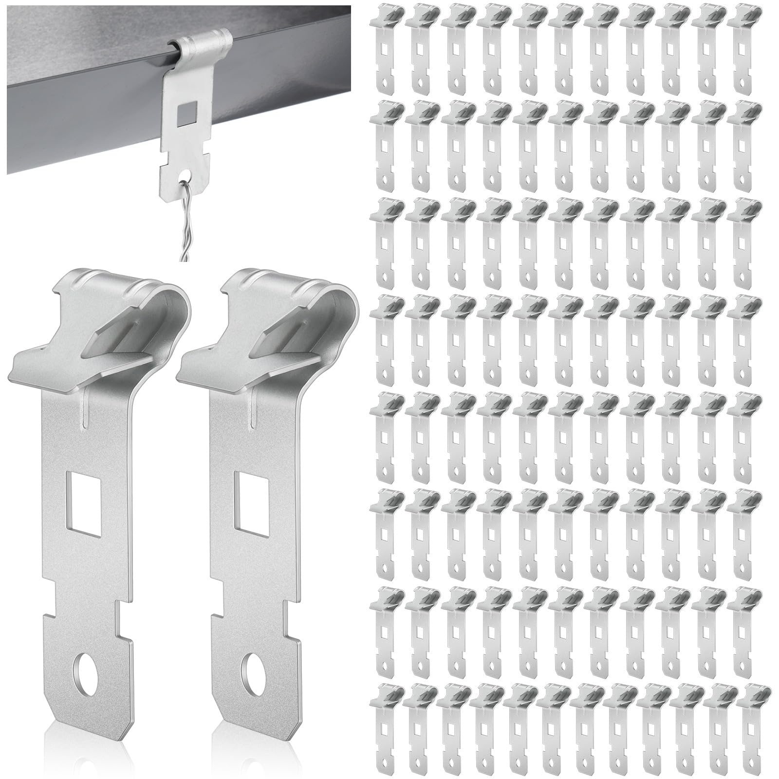 Clips pour brides coudées Blulu lot de 100 pinces pour suspendre sans percer les solives