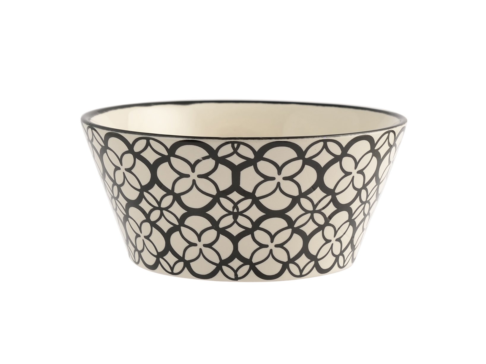 Set de 6 tazas jumbo de desayuno 340 ml – H&H línea Vhera – Decoración en blanco y negro, estilo atemporal