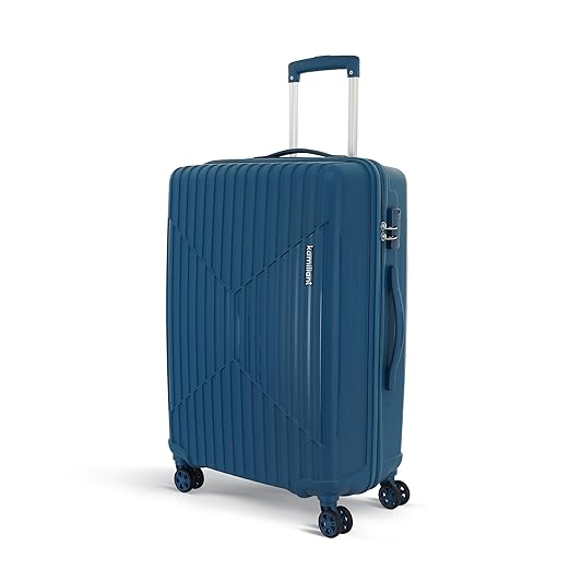 KAMILIANT by American Tourister Savvy 80 Cms Large Check-in (PP) Hard Sided 8 Wheels Spinner Luggage/Suitcase/Trolley Bag (Deep Ocean) (Double Wheel)