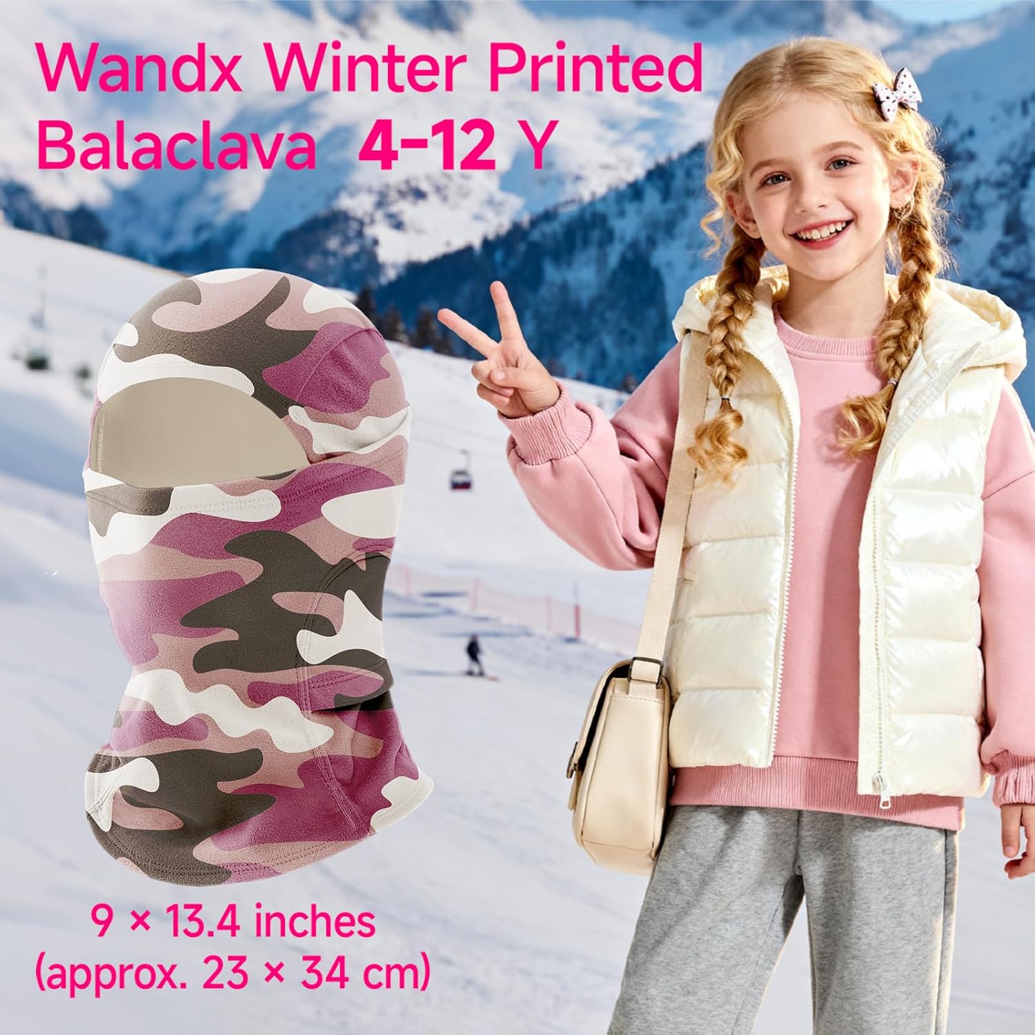 Winter Kids Balaclava Face Mask Full Fleece Gaiter Ski Mask Neck Warmer for Cold Weather Windproof Face Cover for Boys Girls - Image 4