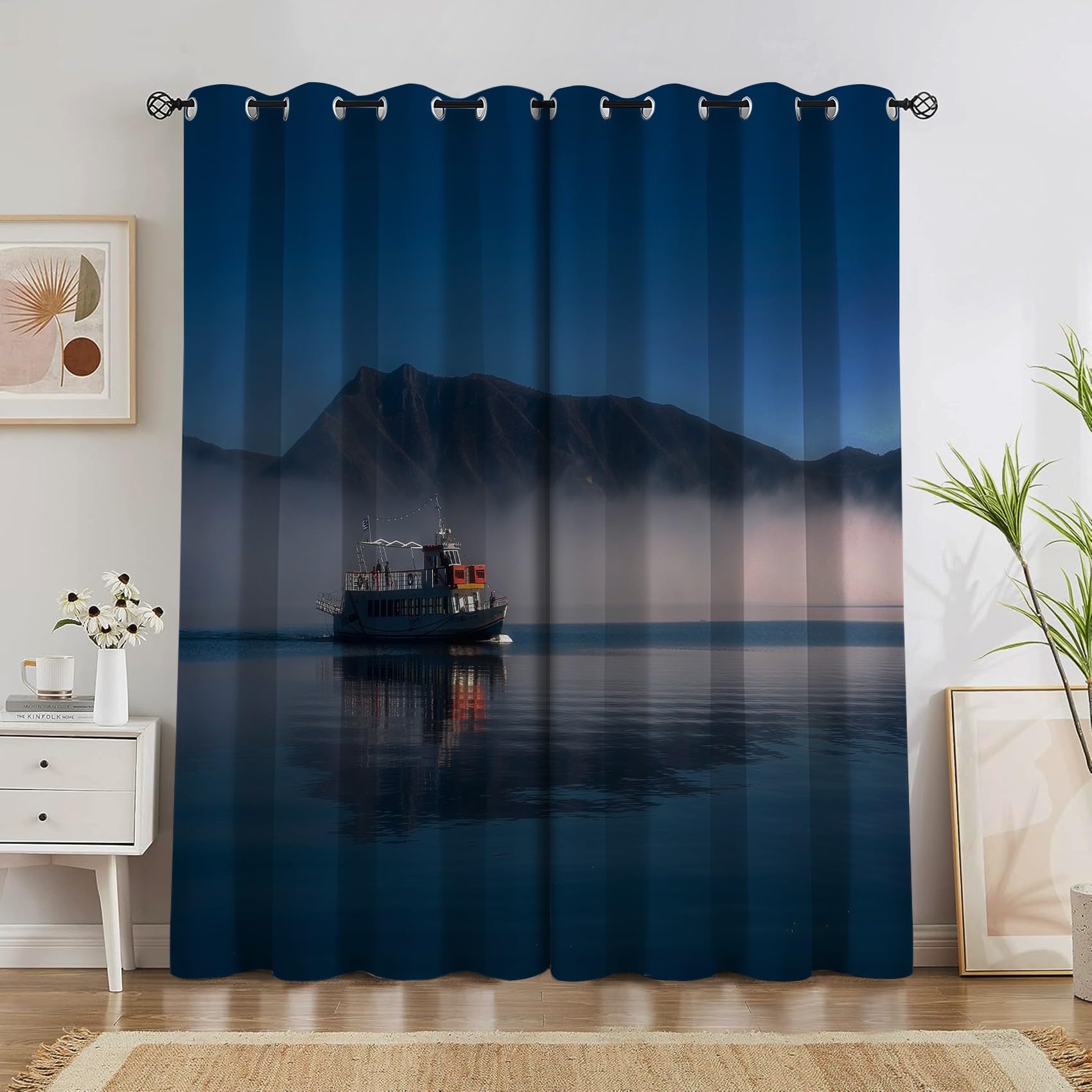 Rideau occultant thermique contre le froid et la lumière pour fenêtres 140x260cm