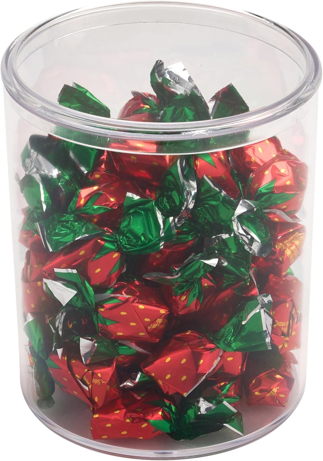 Pioneer Plastics 282C Clear Round Plastic Container, 4.0625" W x 4.75" H, Case of 36