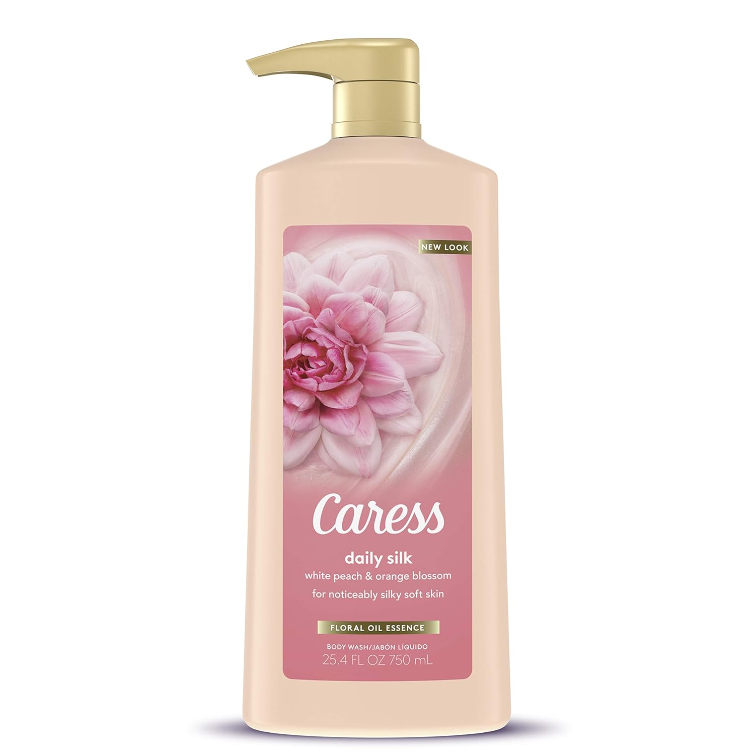 (UNKNOWN EXPIRATION) Caress Hydrating Body Wash with Pump For Noticeably Silky Soft Skin Daily Silk Extract and Floral Oil Essence 25.4 oz