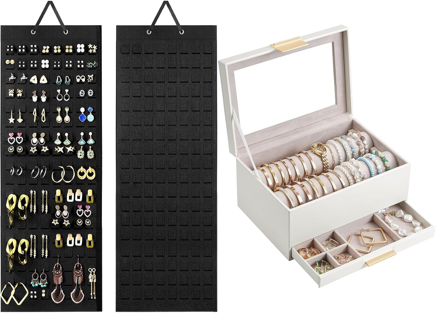 Lolalet Jewelry Organizer Bundle with Bracelet Holder