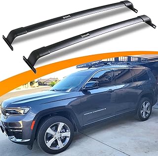 Snailfly Roof Rack Cross Bars Fit for 2021 2022 2023 2024 2025 2026 Jeep Grand Cherokee L 3-Row and 2022 2023 2024 2025 2026 Jeep Grand Cherokee 2-Row Accessories