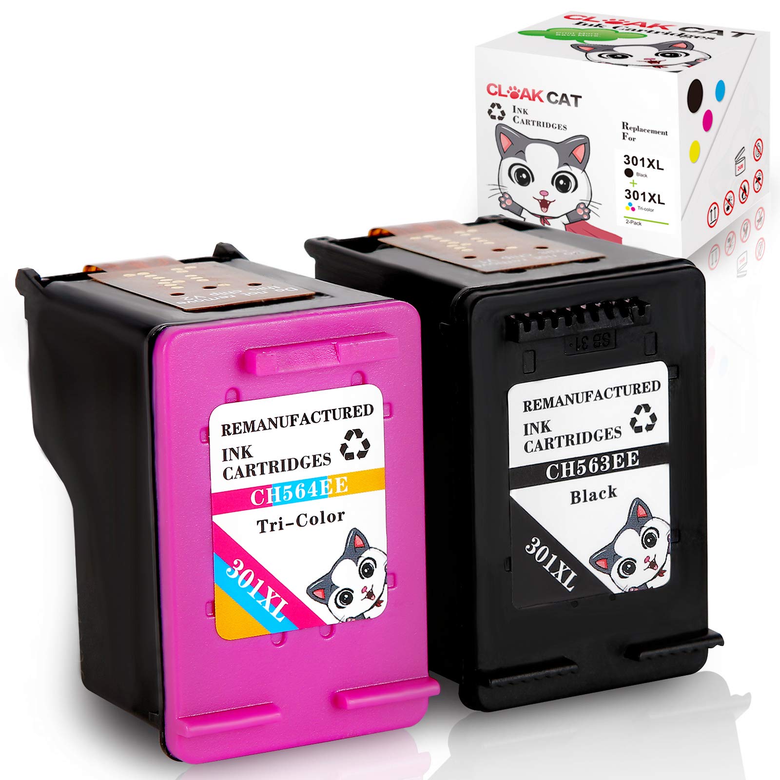 HP 301 XL Black Ink Cartridge Refill (7ml) - For Deskjet 1000, 1050, 2050, 2540, Etc.