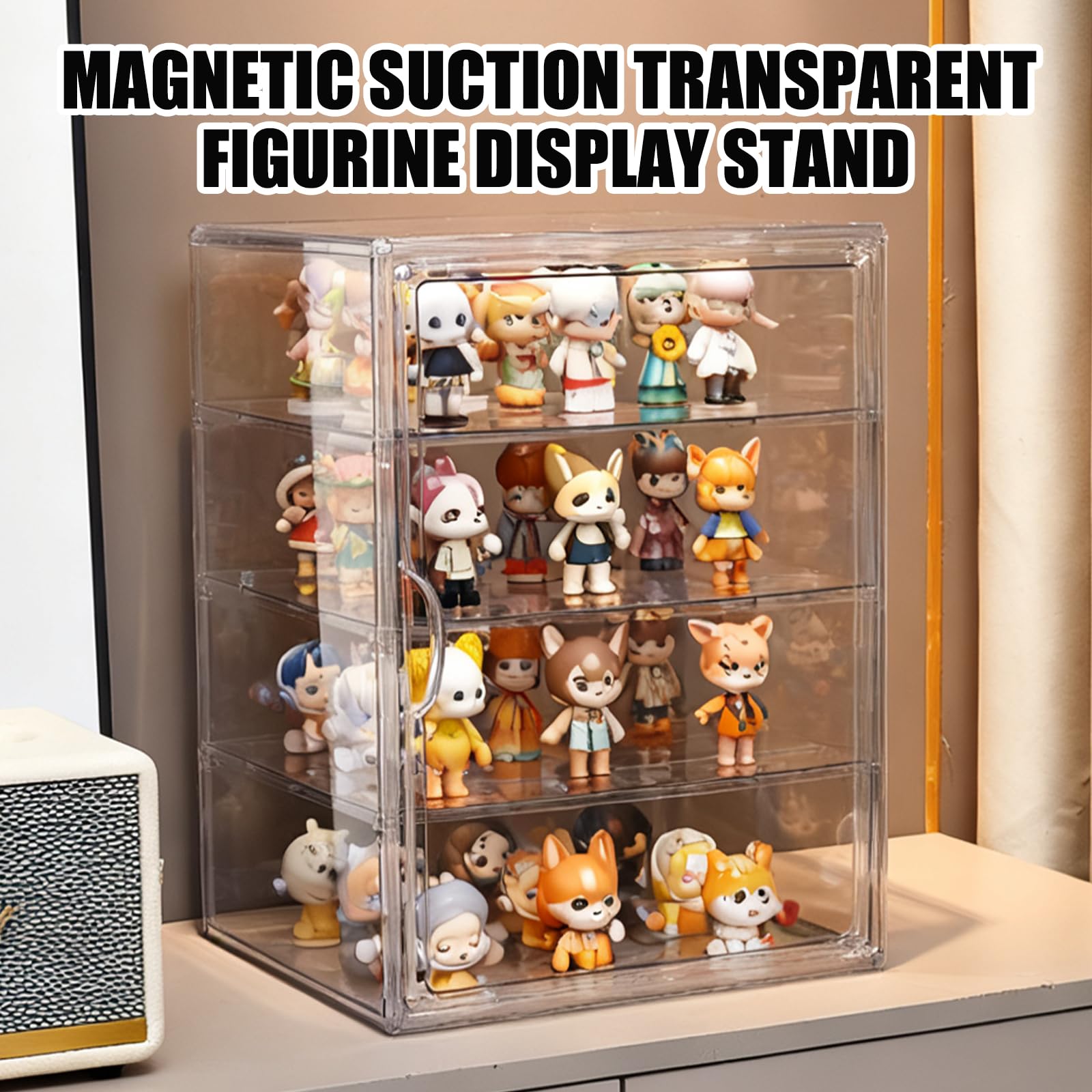 40×30×25 cm 4 Schichten Acryl-Thekenvitrine: Groß Transparente Brotbox, Transparentes PET Material Gebäckvitrine, Magnetische Türfunktion, Acryl Brotkasten für Küche und Aufbewahrung
