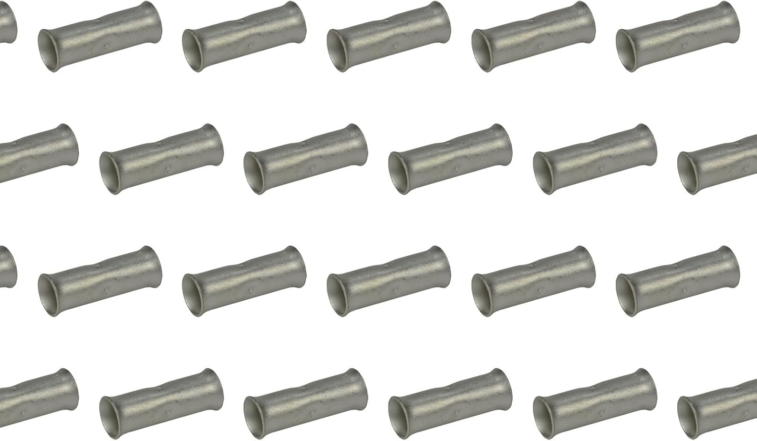 1/0 AWG TEMCo Butt Splice Connector Tin Plated Copper Uninsulated Gauge. 25 Pack