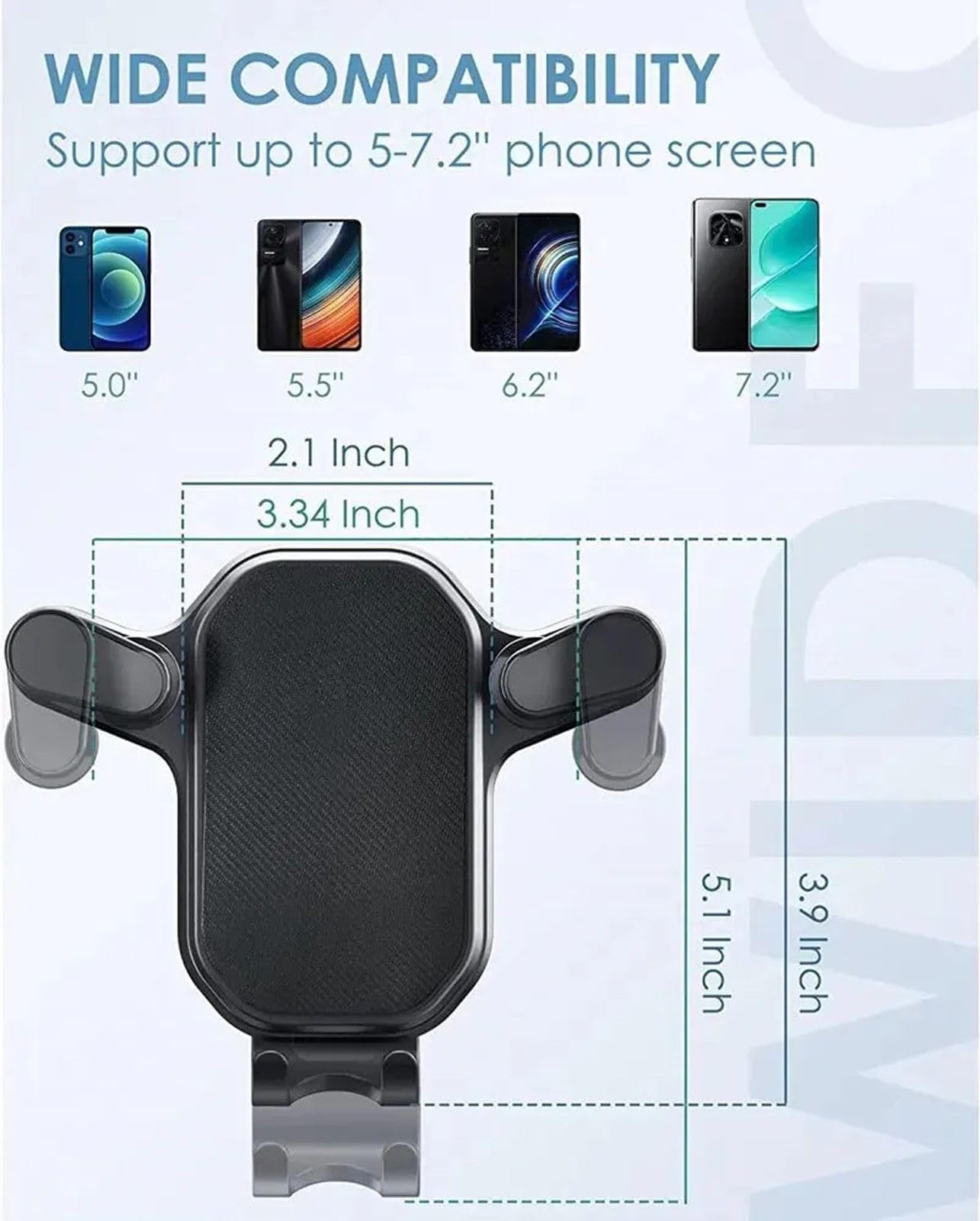 Uchwyt samochodowy na telefon Stojak Air Vent Gravity Mobile Cell Support w uchwycie samochodowym, pasuje do iPhone'a Samsung Xiaomi LG