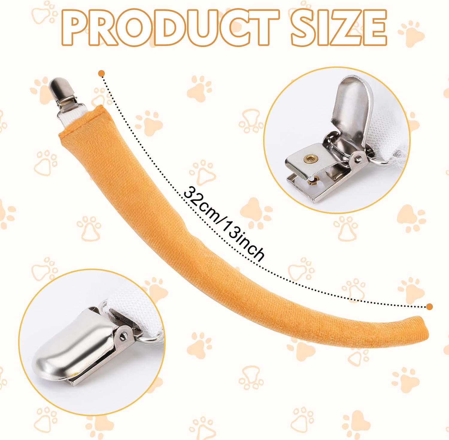 XEPST Animal Kangaroo Costume Set, Kangaroo Ears and Tail Set with Ears Headband, Nose and Tail for Animal Costume Cosplay Birthday Party Accessories Carnival Halloween Fancy Dress Party Supplies - Image 2