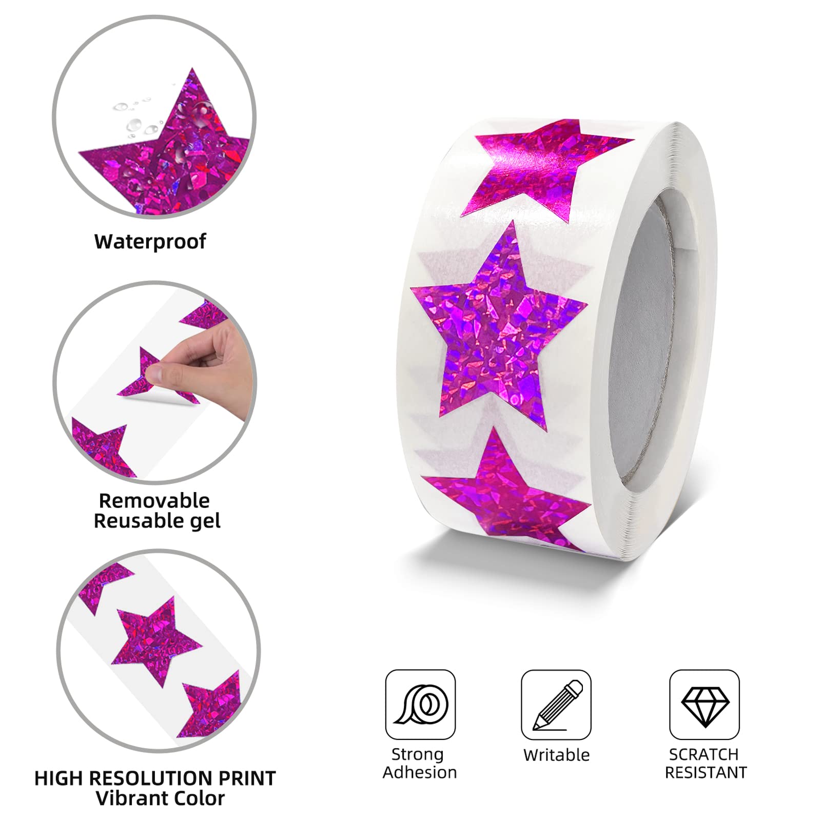 Fako Bijoux® - 500 Stickers Op Rol - 2.5cm - Hart Zilver Glitter Fako Bijoux® - 500 Stickers Op Rol - 2.5cm - Hart Zilver Glitter