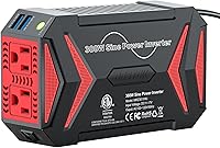 BESTEK 300W Pure Sine Wave Power Inverter for Car - DC 12V to 110V AC, Dual 4.8A USB Ports, Tesla Compatible for Laptops, Phones, CPAP Machines