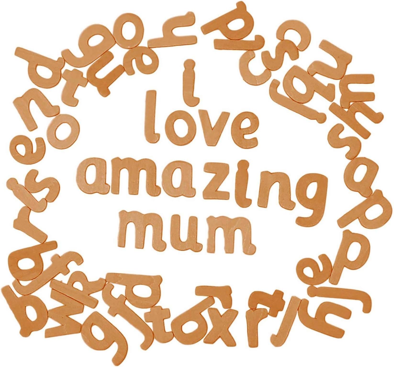 Amazing Arts and Crafts70 Wooden Letters Alphabet Lower Case School Craft Educational Font Set NEW BIGGER PACK