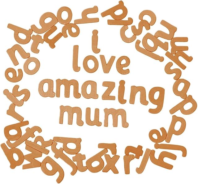 Amazing Arts and Crafts 70 Wooden Letters Alphabet Lower Case School Craft Educational Font Set NEW BIGGER PACK