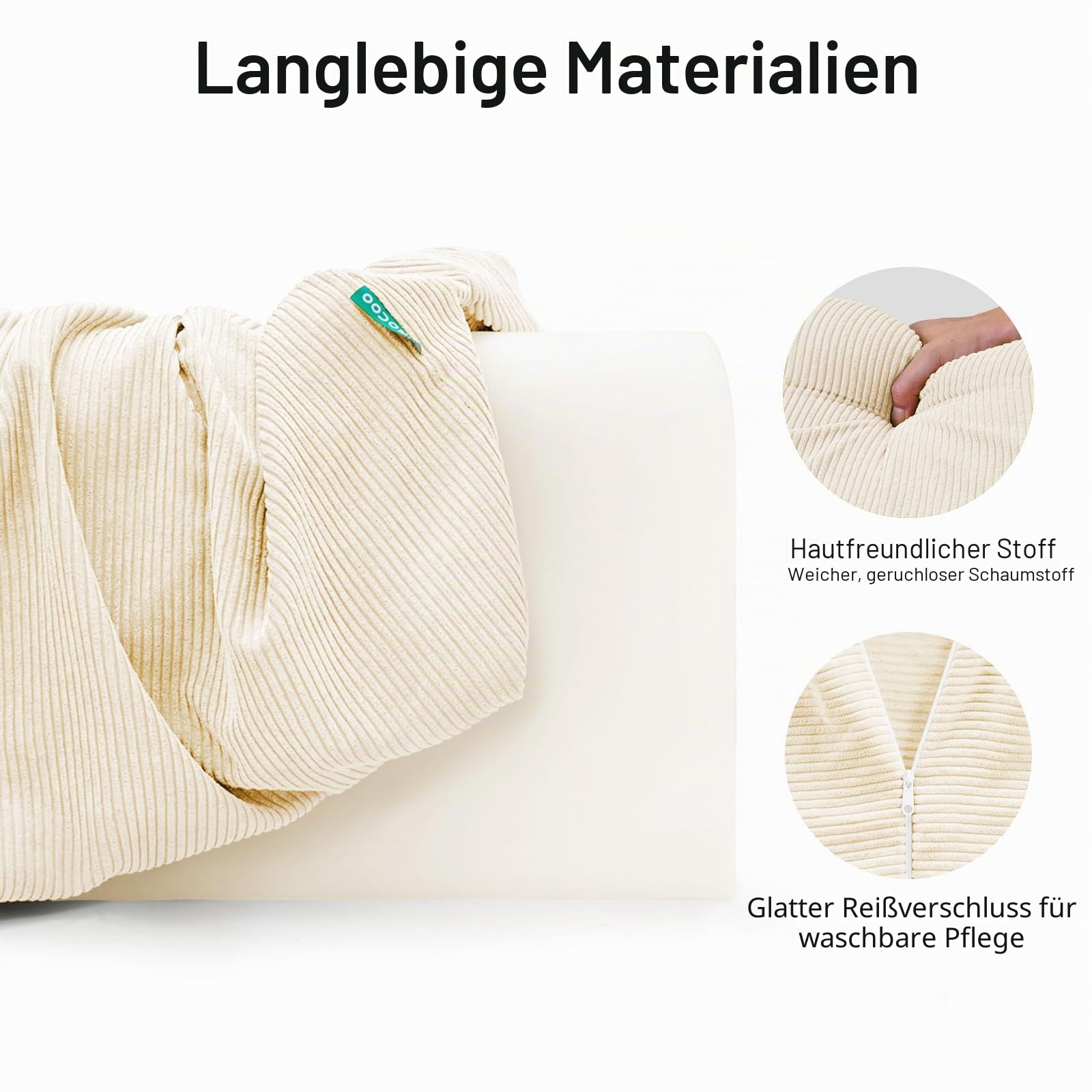 AEOCOO Bettkantenschutz für Kinderbetten 70 cm – weiche Memory-Schaum Bettumrandung, Rausfallschutz & Stoßschutz, geruchsarm, Abnehmbarer waschbarer Bezug