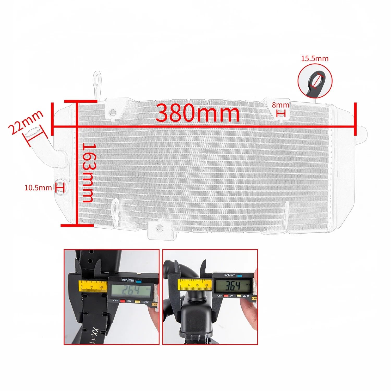 Intercooler Do aluminiowego zbiornika wody chłodzącej T-MAX TMAX 560 530