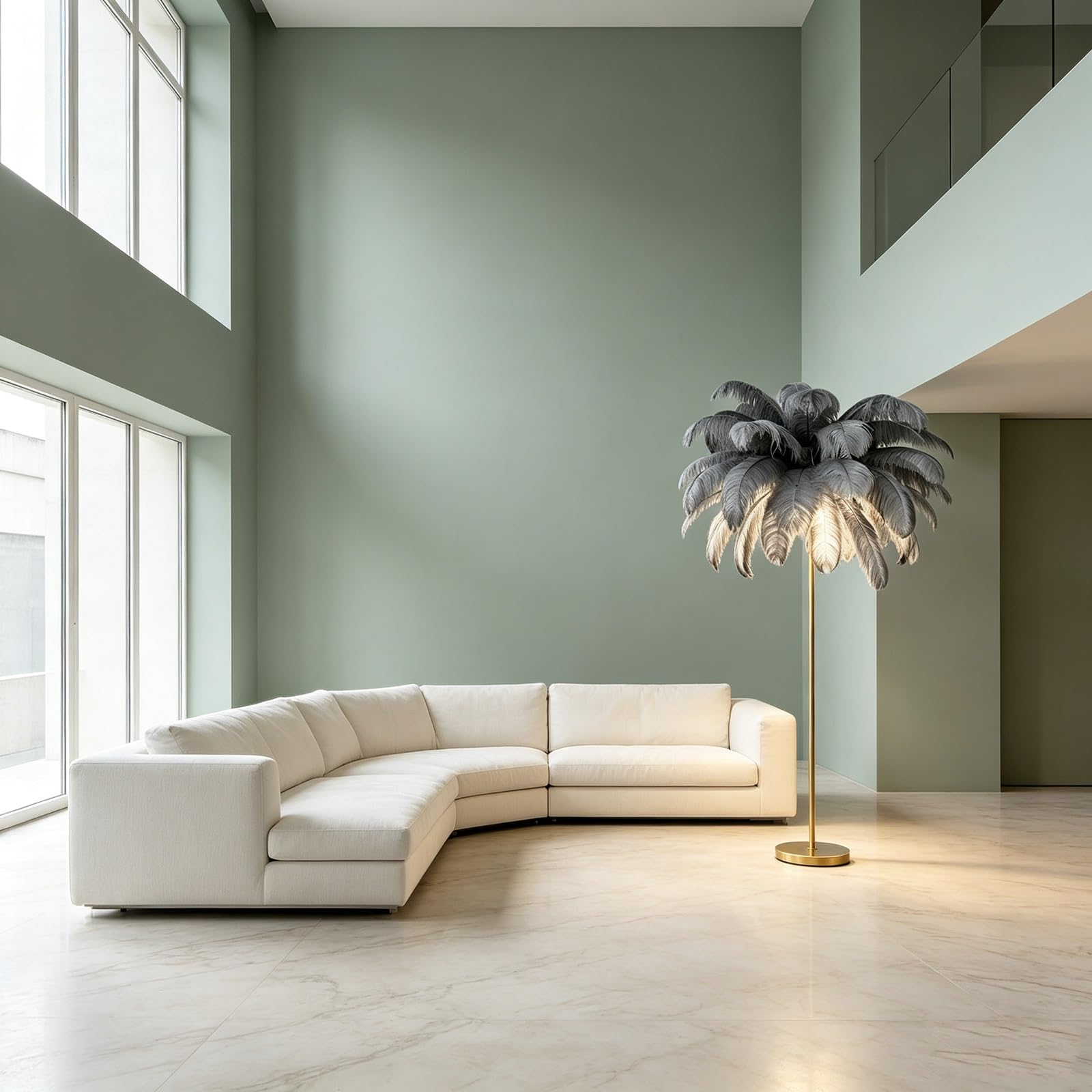 LCNDKF Stable Base Feather Floor Lamp