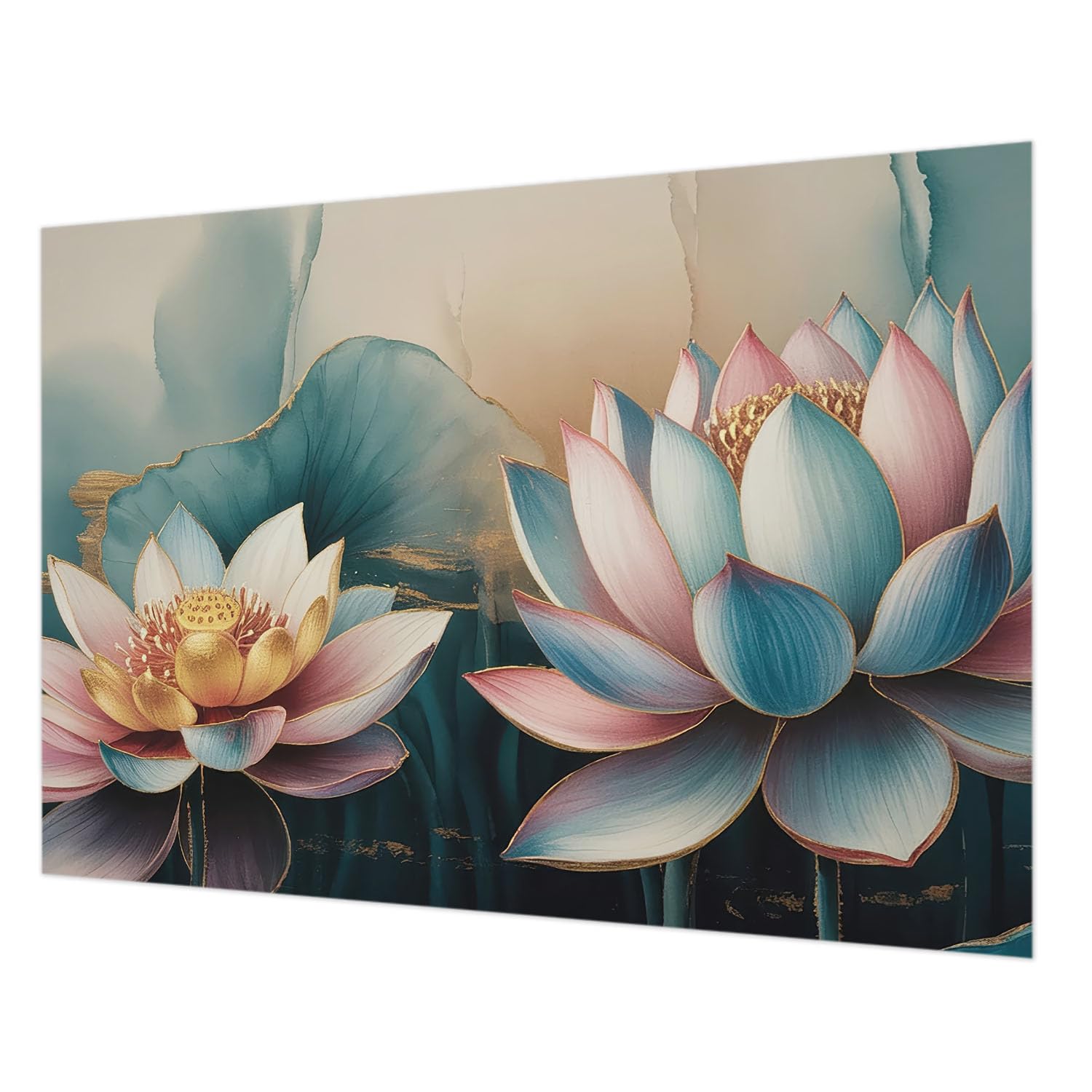 Papier peint intissé motif lotus 208x146 décoration murale