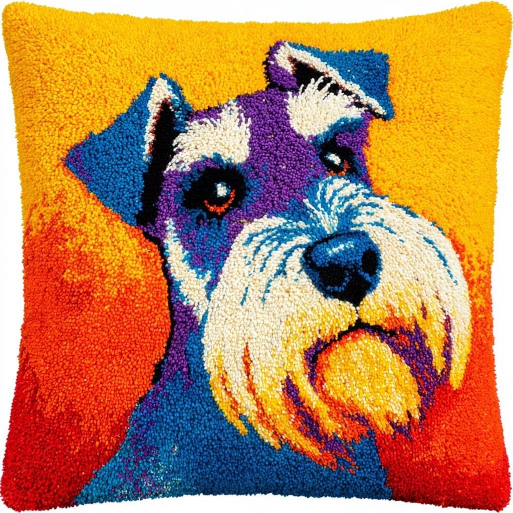 Henypt DIY Latch Hook Pillow Kits, Dog