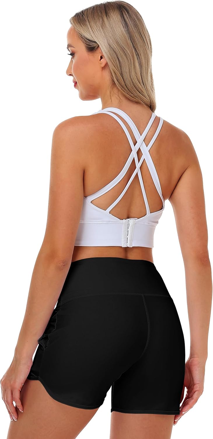 AOBUTE Womens High Waisted Swim Board Shorts UPF 50+ Quick Dry Swim Trunks with Pockets - Image 7