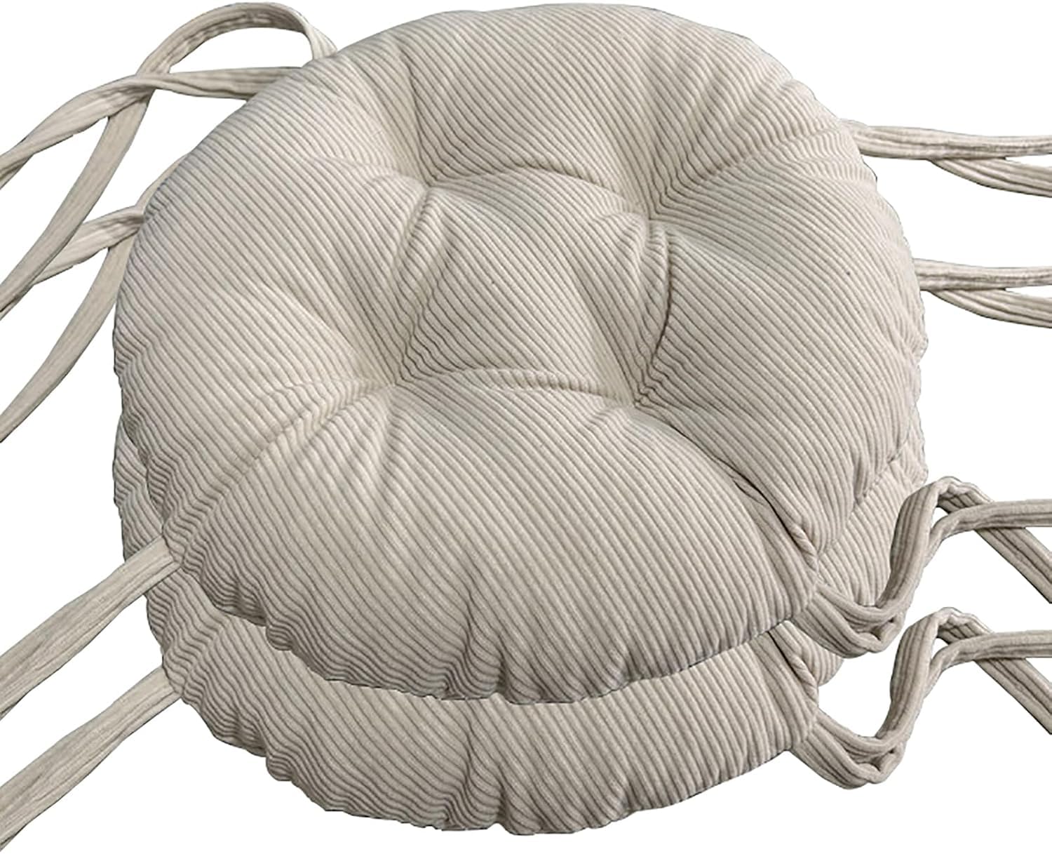 uyeoco Juego De 1/2/4 Cojín Redondo para Silla, 30cm/33cm/35cm/40cm/45cm/50cm cojín de Asiento Suave para Taburete, jardín, Interior, Exterior, hogar(H6,2PCS 40x40X6cm)