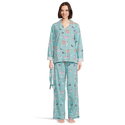 P.J. Salvage Flannel PJ Set with Headband Women