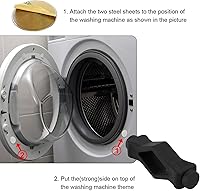 Vista 2 de Accesorio de puerta de lavadora de carga frontal, accesorio magnético para puerta de lavadora, soporte de puerta, soporte de puerta, forma de boca