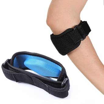 Elbow Brace, 2 Pack Tennis Elbow Brace for Men & Women, Golfers Elbow Strap Compression Pad Deep Sky Blue