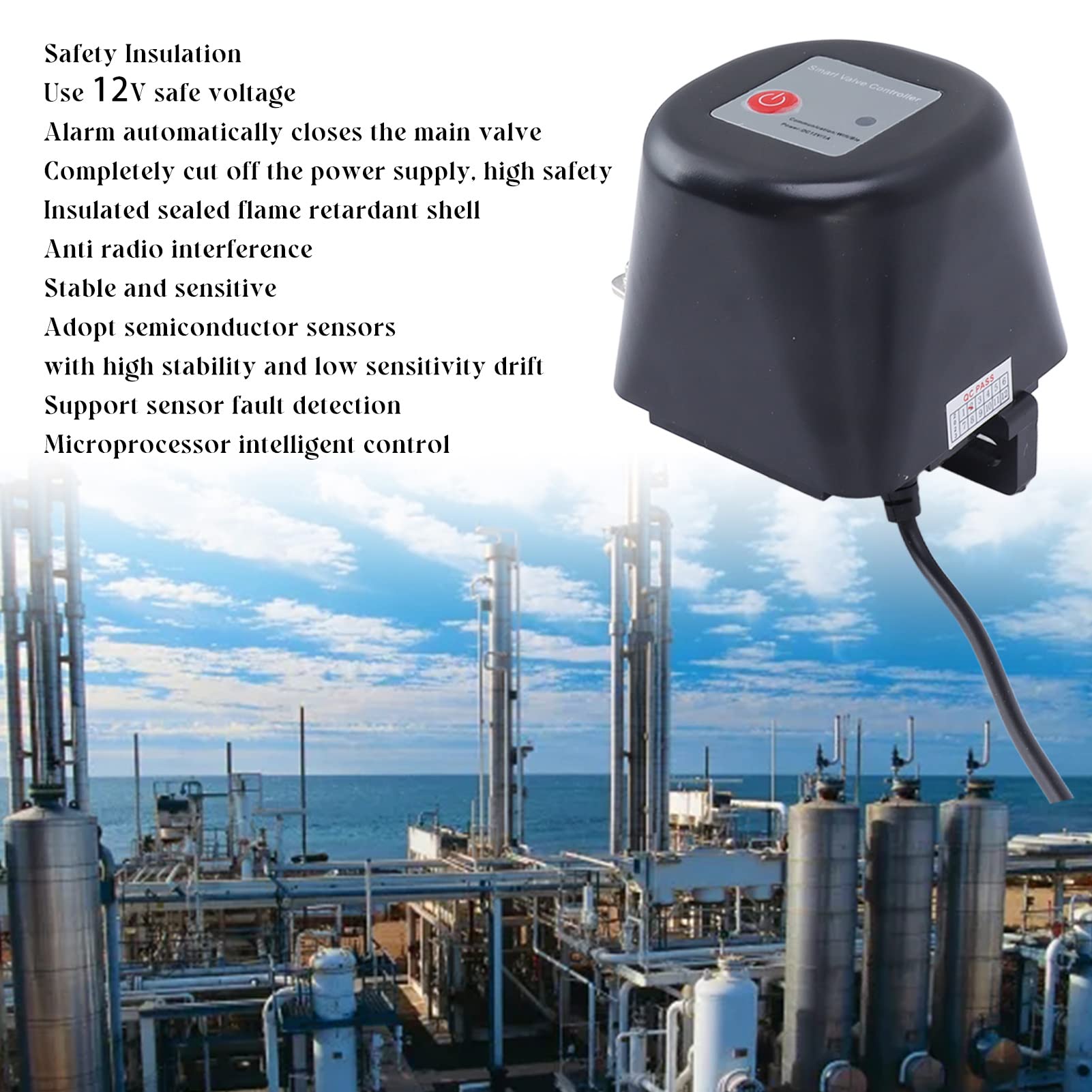 Válvula de Agua WiFi, Válvula de Agua Inteligente Actualizada, Válvula de Bola Automática, Temporizador de Riego, Controlador de Aspersor Compatible con Alexa