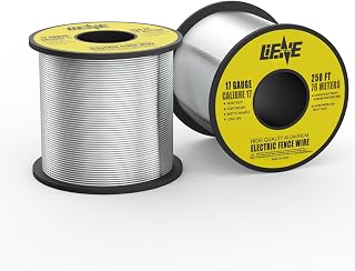2 Pack 250 ft 17 Gauge Aluminum Electric Fence Wire for Garden Fence, Electric Fence, Chicken Wire Fence,High Conductivity and Durability