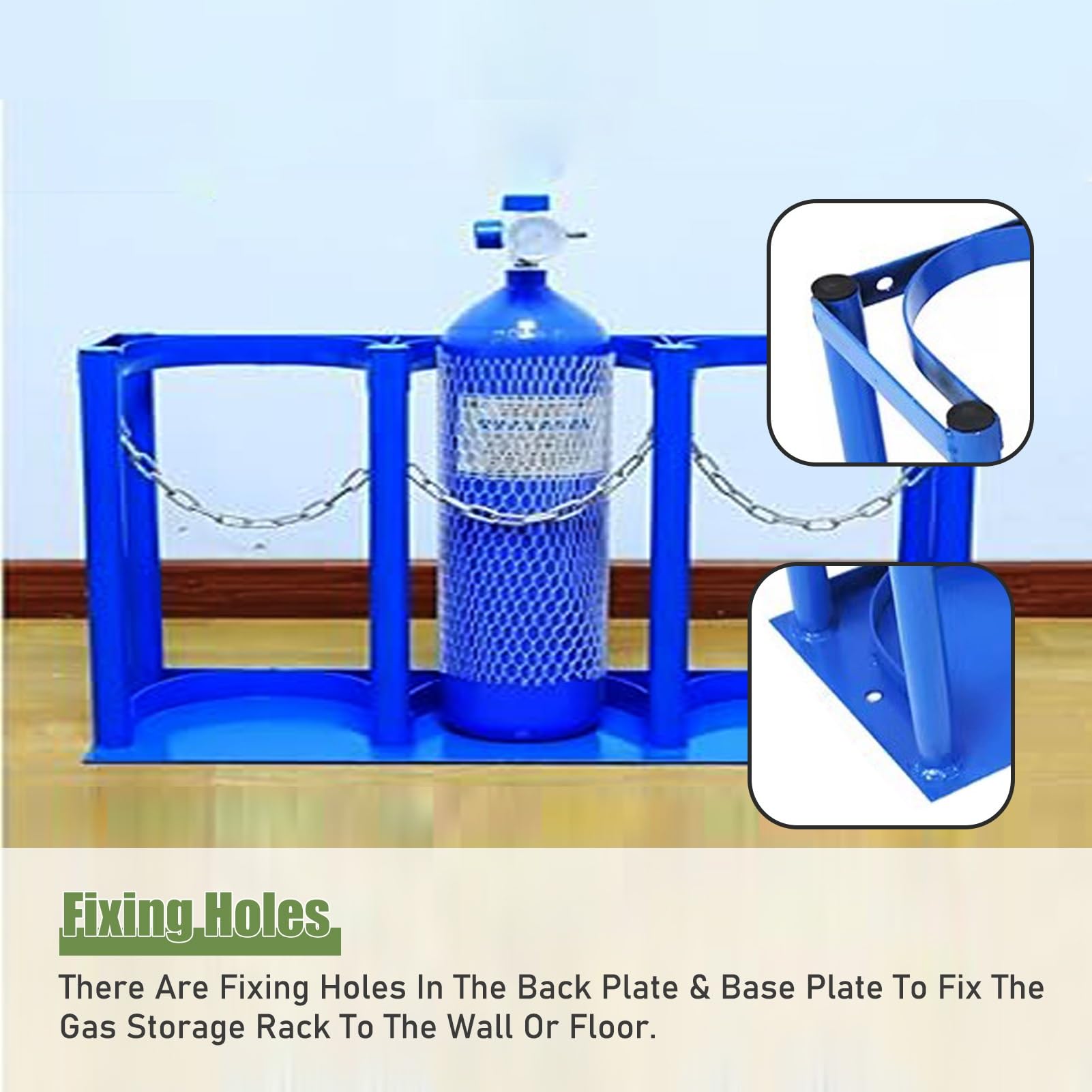 Soporte para Botella de Oxígeno Soporte para Bombonas de Gas, Soporte para Transporte de Bombonas, Acabado Duradero con Revestimiento en Polvo, Estante para Bombonas de Oxígeno Médico, para Nitrógeno