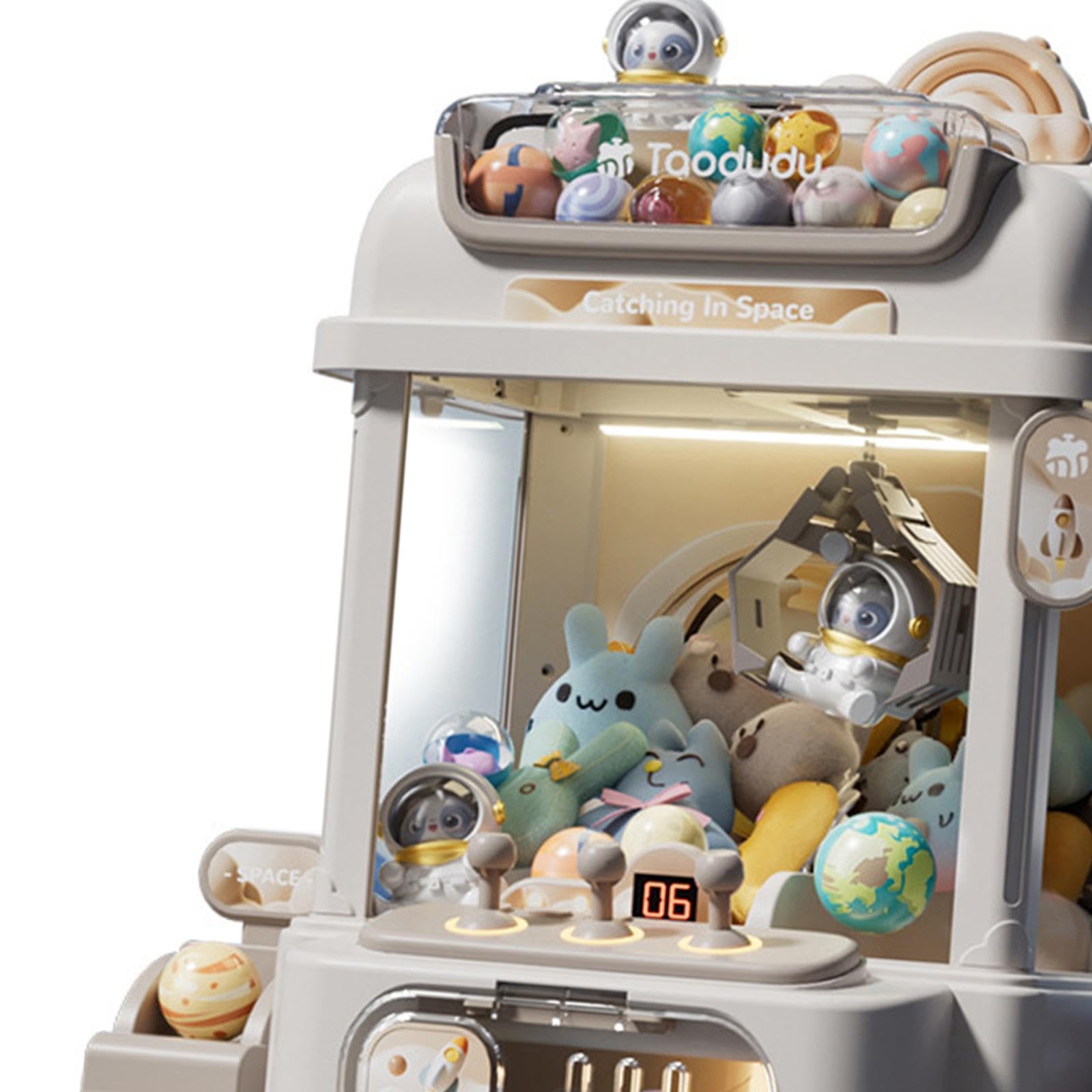 Mini Spielzeugautomat mit Greiferfunktion, Tischgerät mit Licht, Ideal für Drinnen Und Als Geschenk für Mädchen Und Jungen, Perfekt für Partys, Stil C