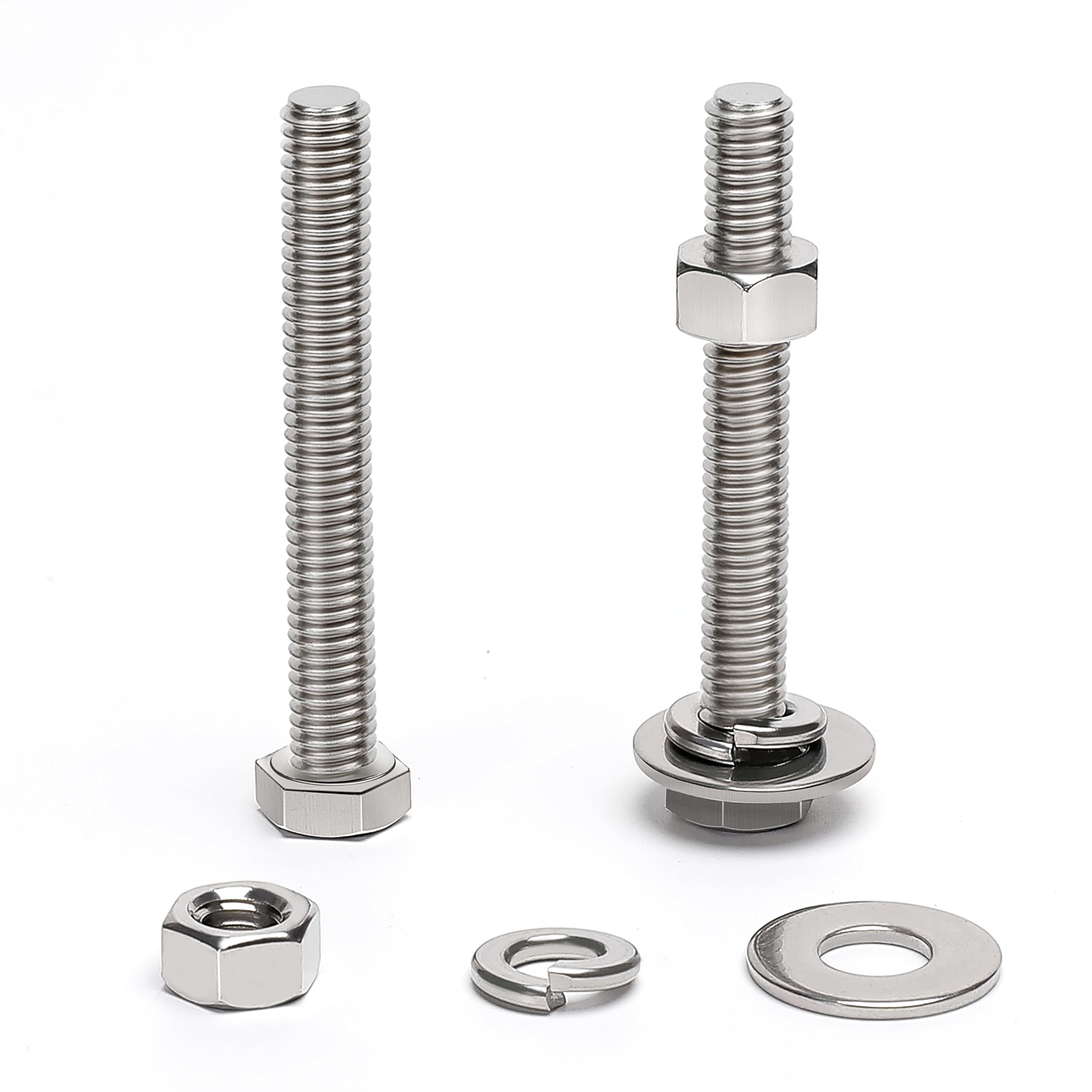 Stainless Steel Hex Bolts & Nuts - 20 Sets -6